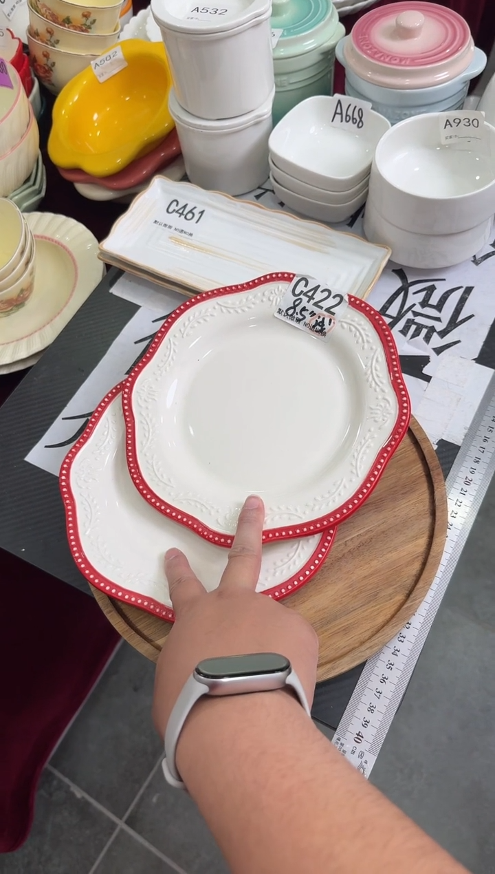 摆件陶C422 2个陶瓷餐具福利微瑕