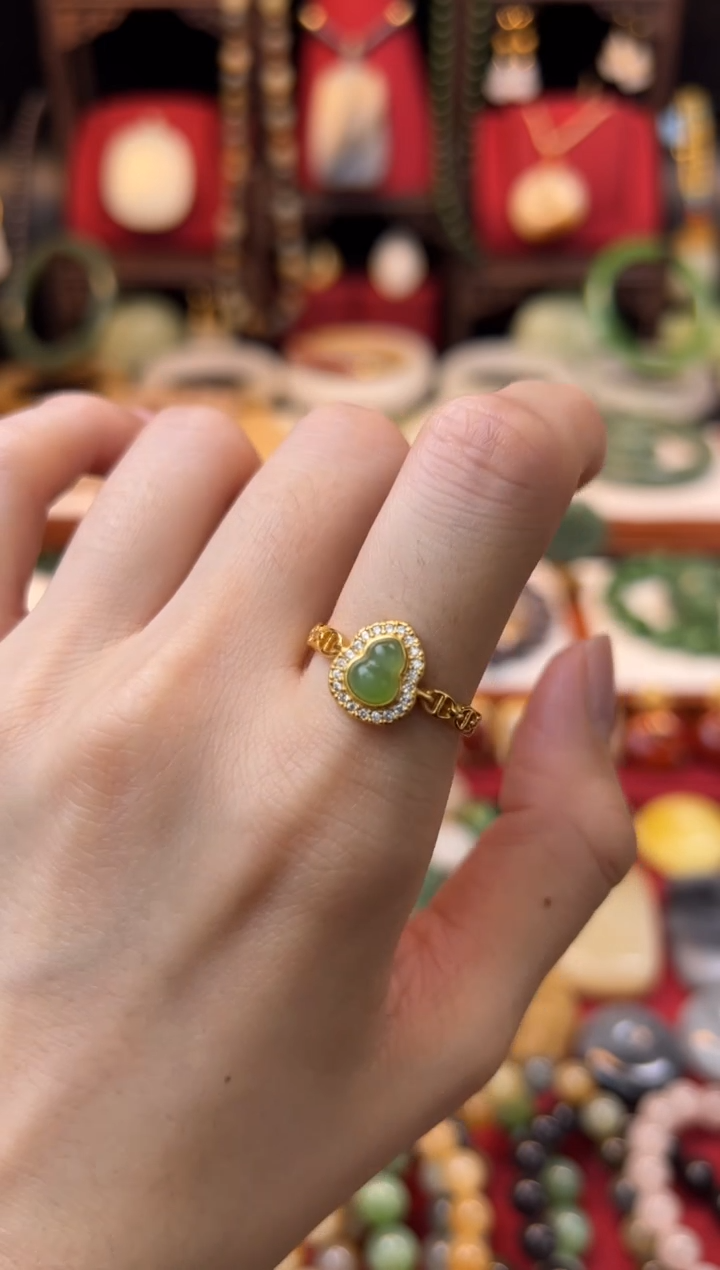 【闪购商品】和田玉戒指银S925镶嵌福利