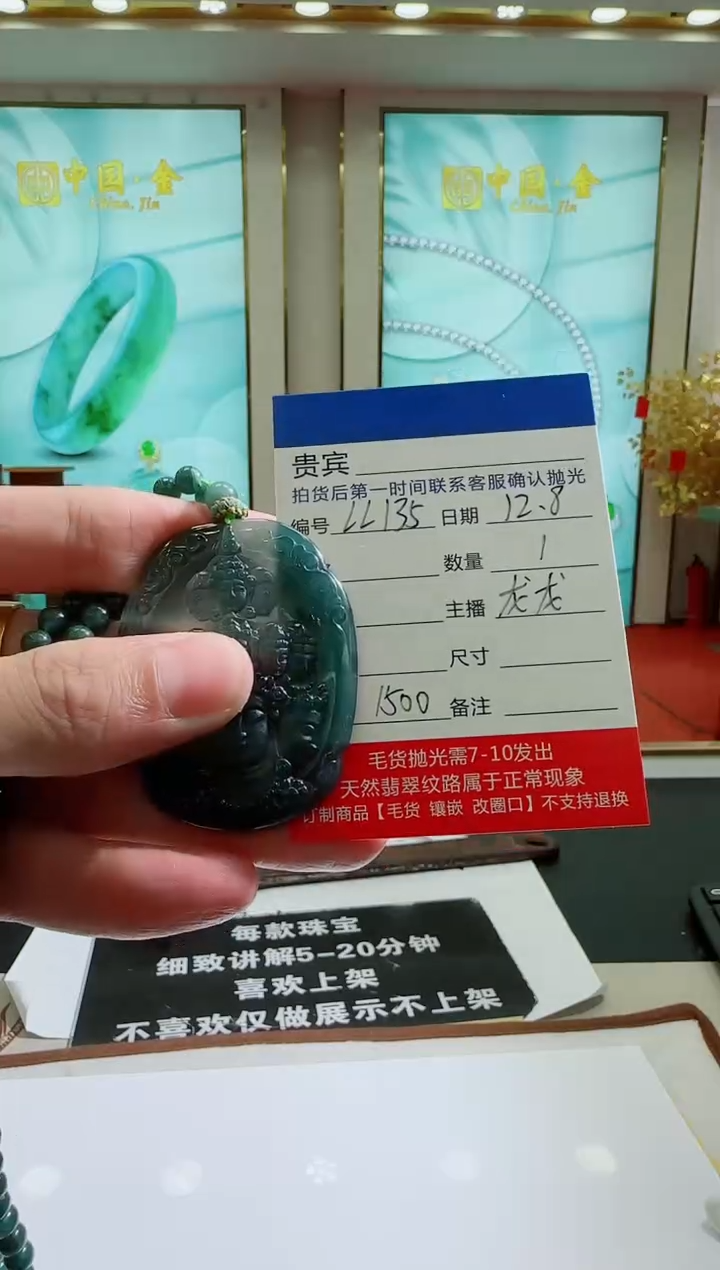 未镶嵌定制翡翠LL135翡翠吊坠赠珠链-多样性发其一