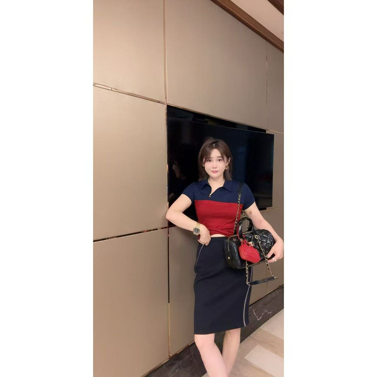 【M系半身裙】M系条纹半身裙2525083-1（小码裙长约56cm）