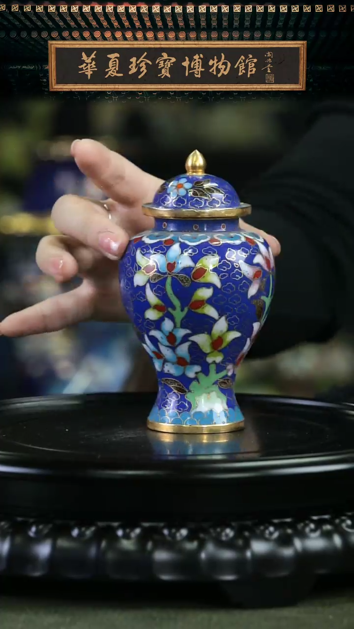 【闪购商品】非遗老物 景泰蓝将军罐 13宝蓝