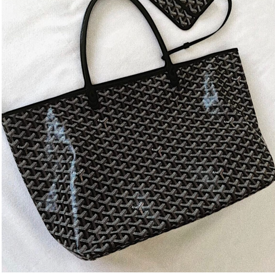 99新 Goyard 【文子姐专属】A012/黑色老花中号购物袋/FB
