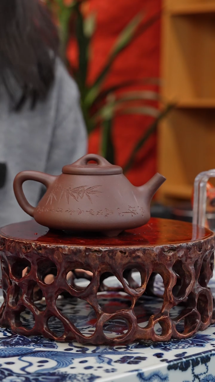 【闪购商品】紫砂茶壶【头哥精选紫砂壶】子冶石瓢底槽清刻绘