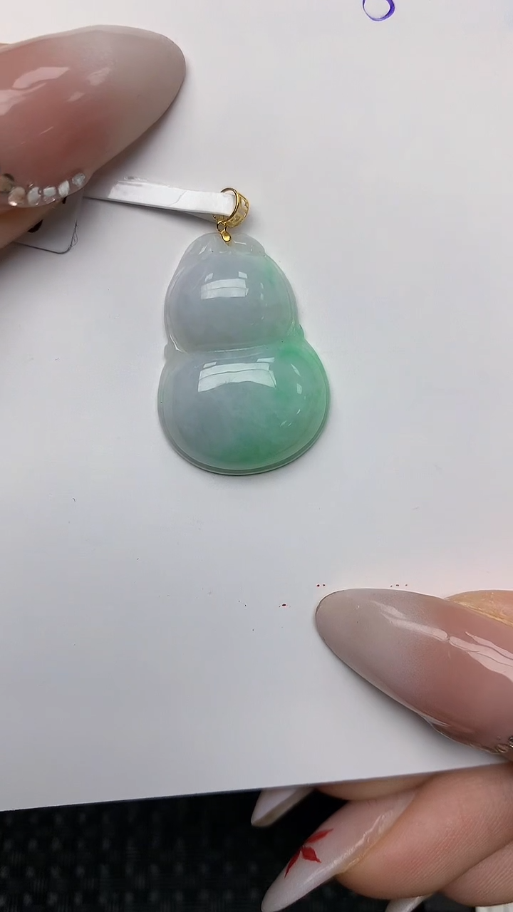 【闪购商品】翡翠颈饰18K金镶嵌天然翡翠A货