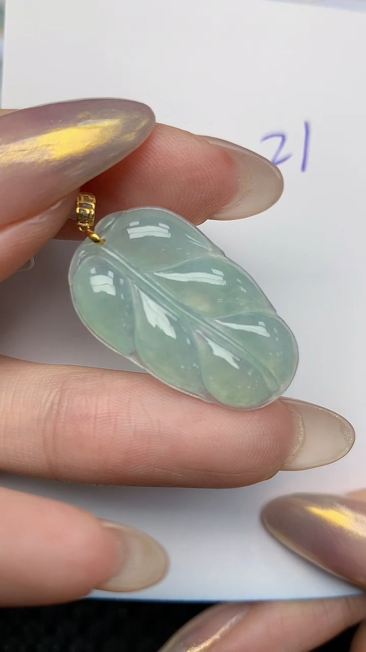 【闪购商品】翡翠颈饰18K金镶嵌天然翡翠A货