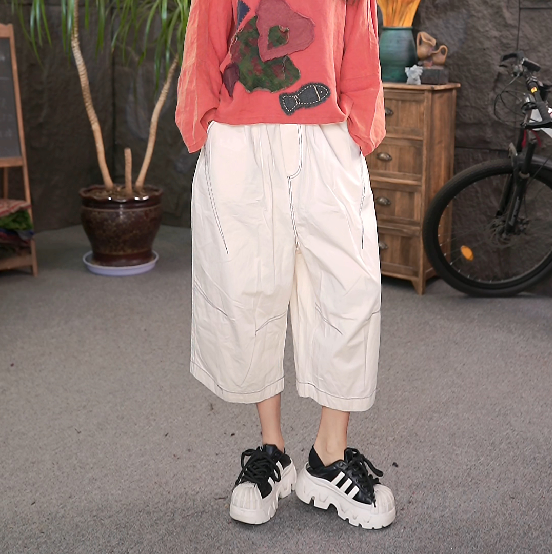 LL七分裤女装夏款2025新款休闲裤薄款大码裤子