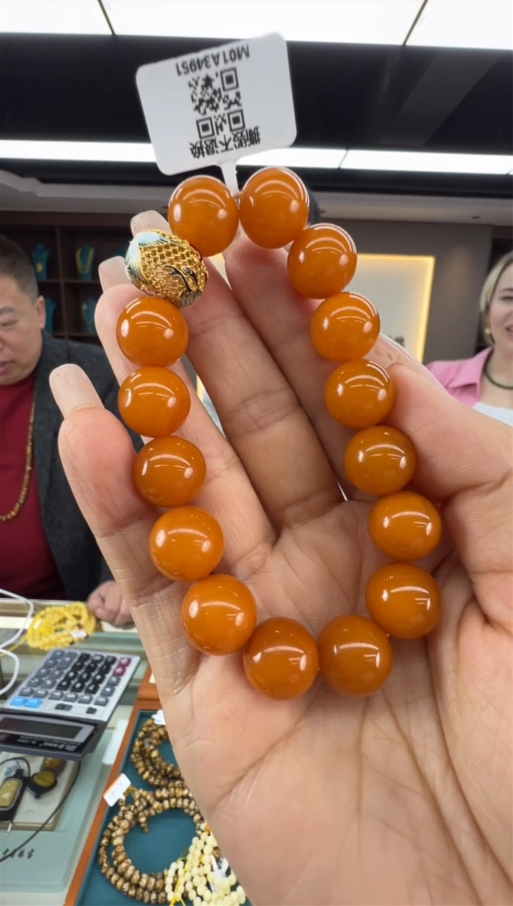 【闪购商品】琥珀手链未镶嵌36秒拼号