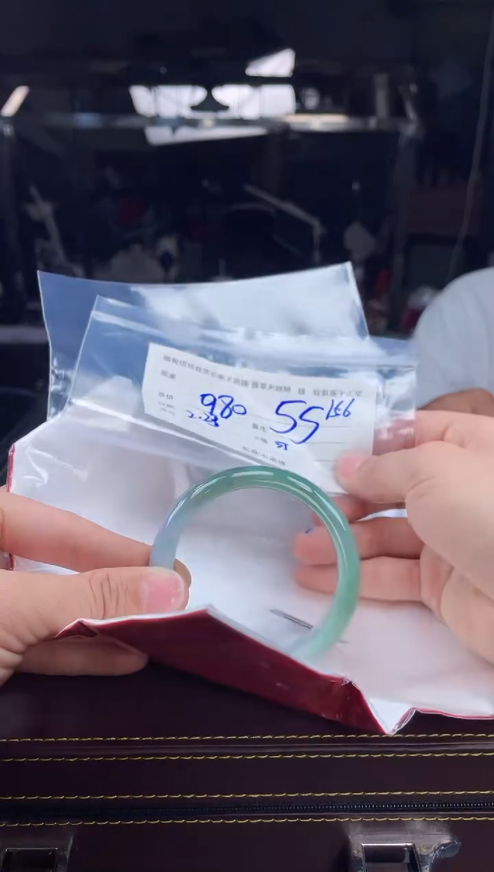 【闪购商品】定制翡翠手镯未镶嵌毛货手镯需精细抛光/55