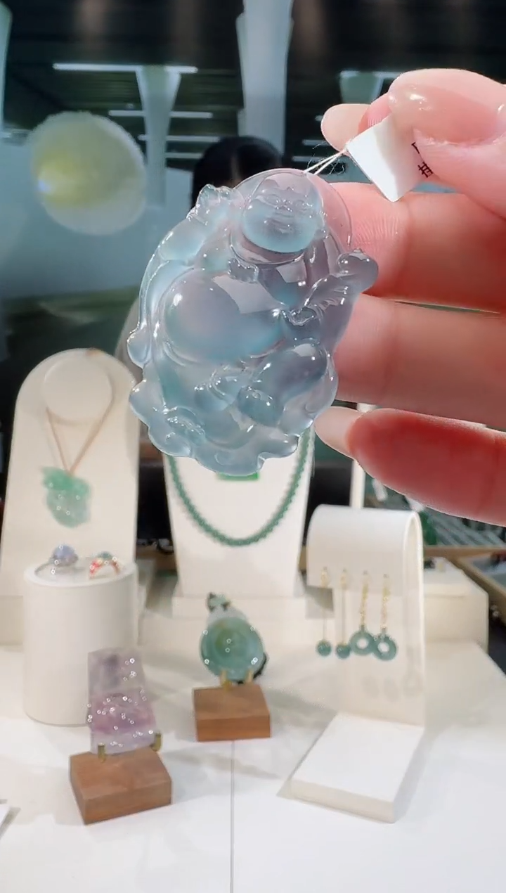 翡翠未镶嵌吊坠(不含链)纯天然A货翡翠佛公（多样性发其一）