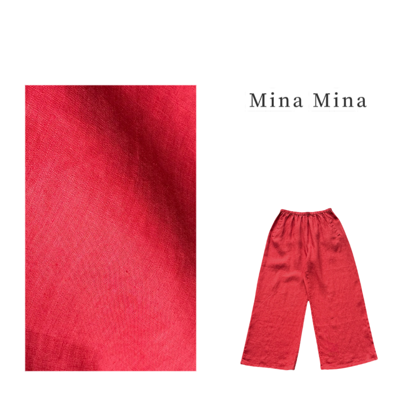 【彩色多巴胺】Mina2025夏季新款 极简百搭时尚显瘦休闲亚麻直筒裤