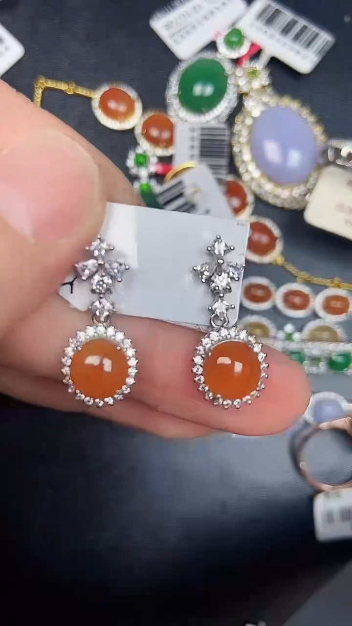 银S925镶嵌戒指翡翠2690