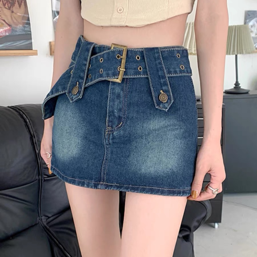 小码清货1-100链接牛仔短裙时尚款