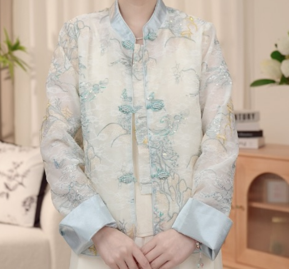 夏日限定休闲盘扣薄款外套2025A4562——徐徐