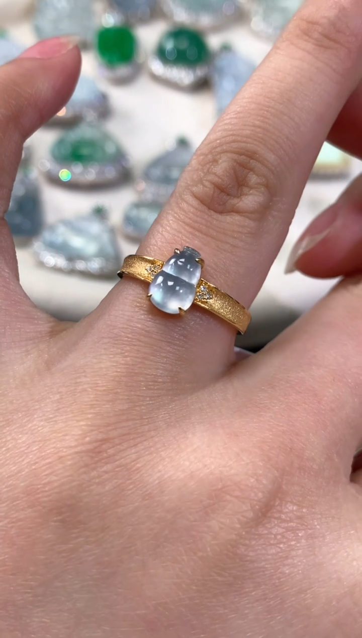 【闪购商品】翡翠戒指18K金镶嵌A425|1980