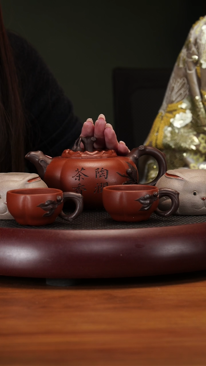 【闪购商品】紫砂茶壶3-43JYH事事如意套组朱泥350cc