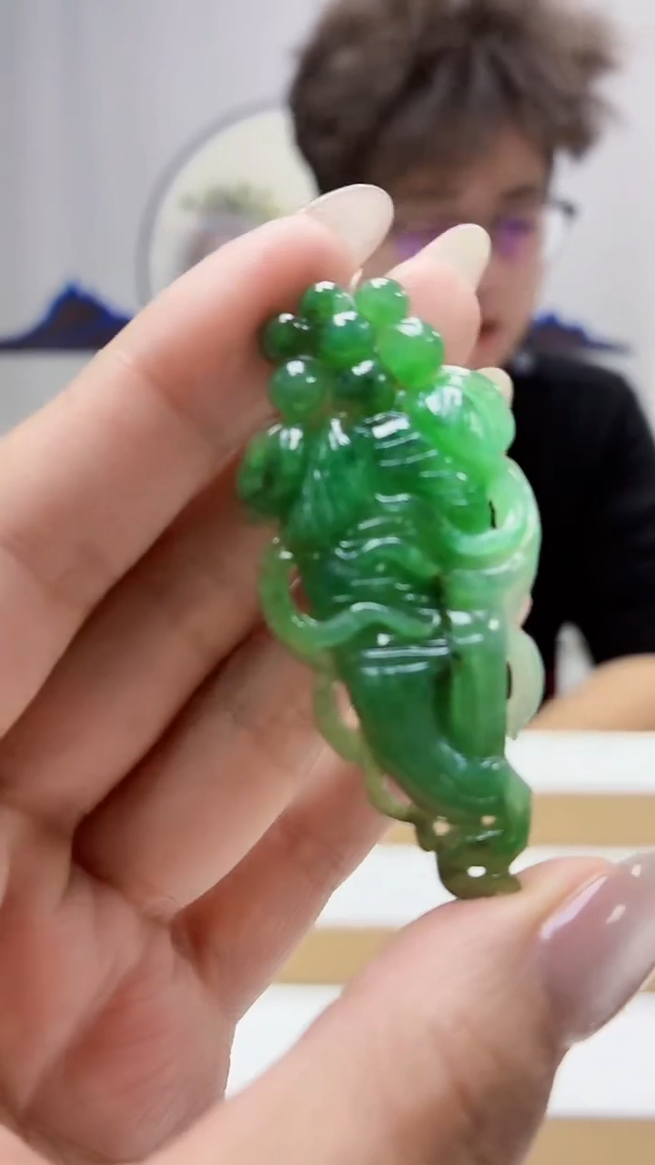 未镶嵌定制翡翠4688MM-毛货挂件119