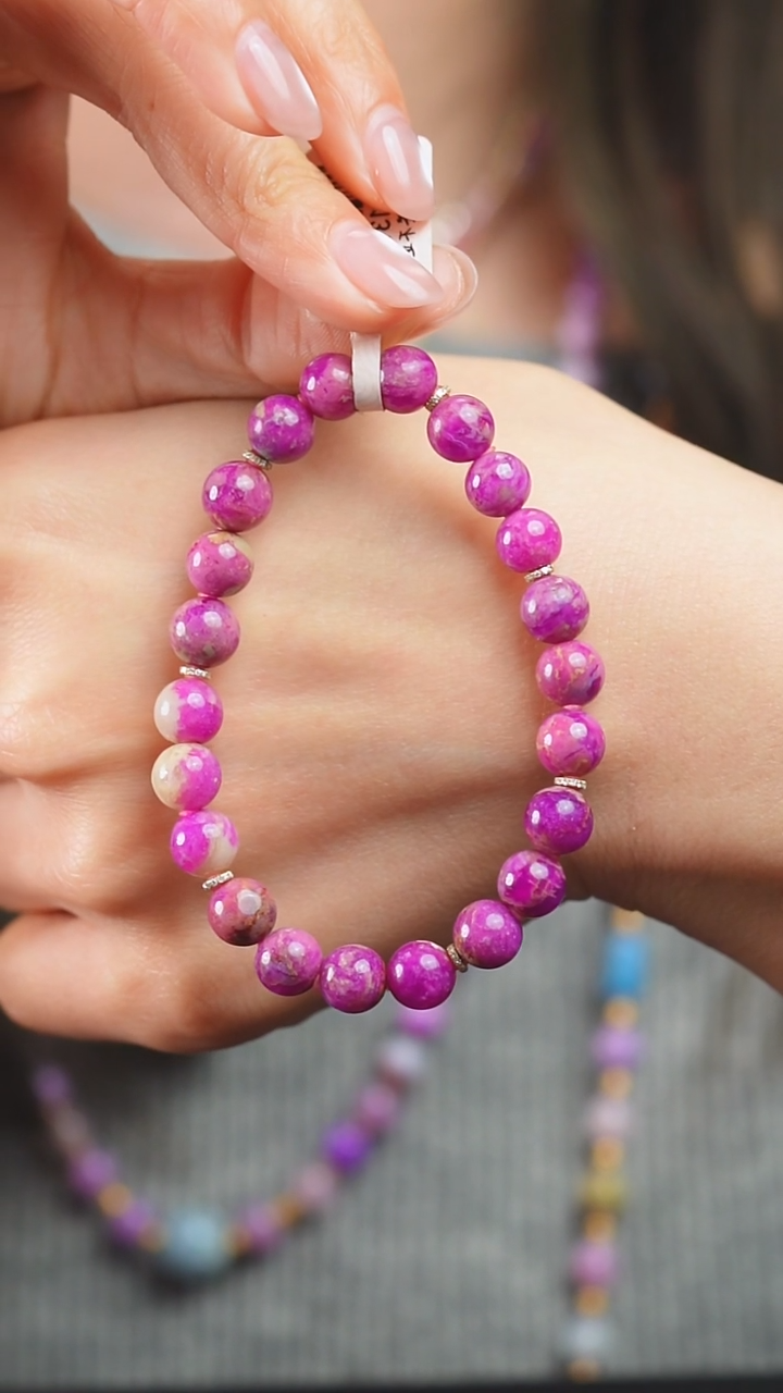 苏纪石（舒俱来）18K金镶嵌手串42