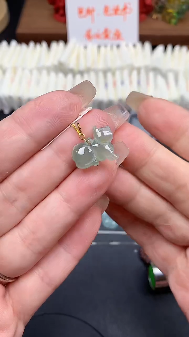 【闪购商品】翡翠吊坠(不含链)18K金镶嵌MS156068