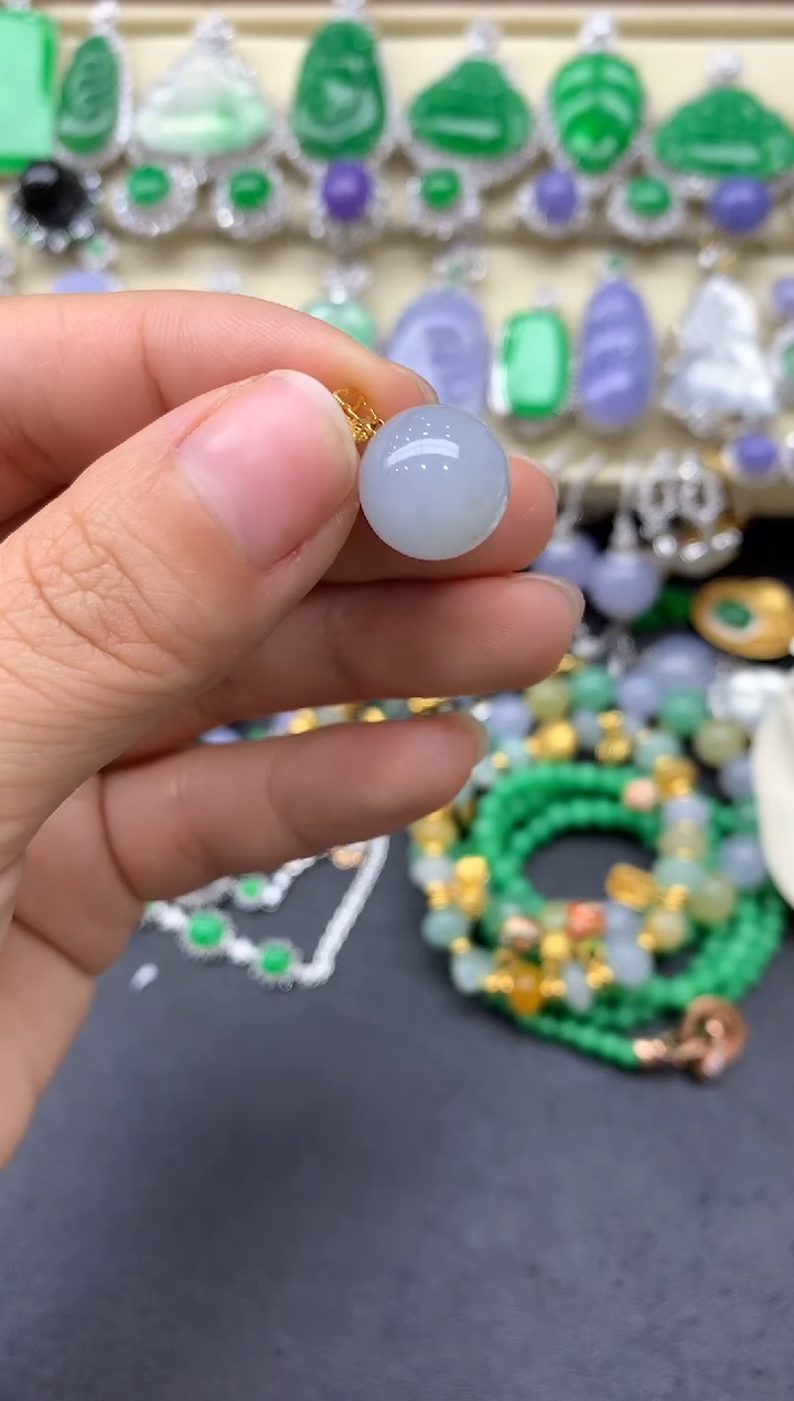 【闪购商品】翡翠颈饰18K金镶嵌33-中国好珍宝