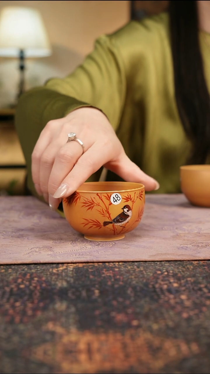 杯景德镇陶瓷杯碗柴烧多人