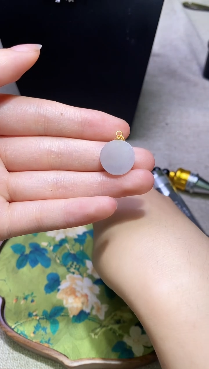 和田玉银S925镶嵌颈饰 多样性发一件755