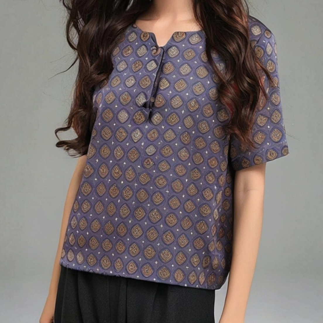 【紫陌云舒】1-2871新款舒适时尚休闲小衫FL