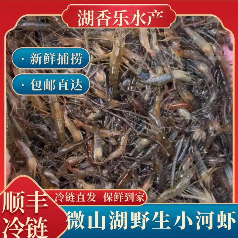 （直播间称重）微山湖野生小河虾新鲜活虾美味鲜香顺丰包邮