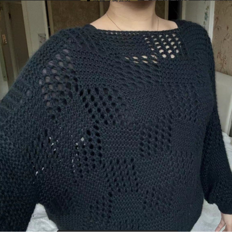 饼干花毛衫棒针编织视频教程