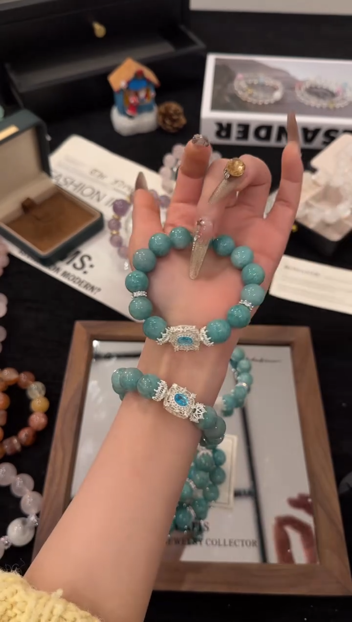 合金手链水晶天河石x3622