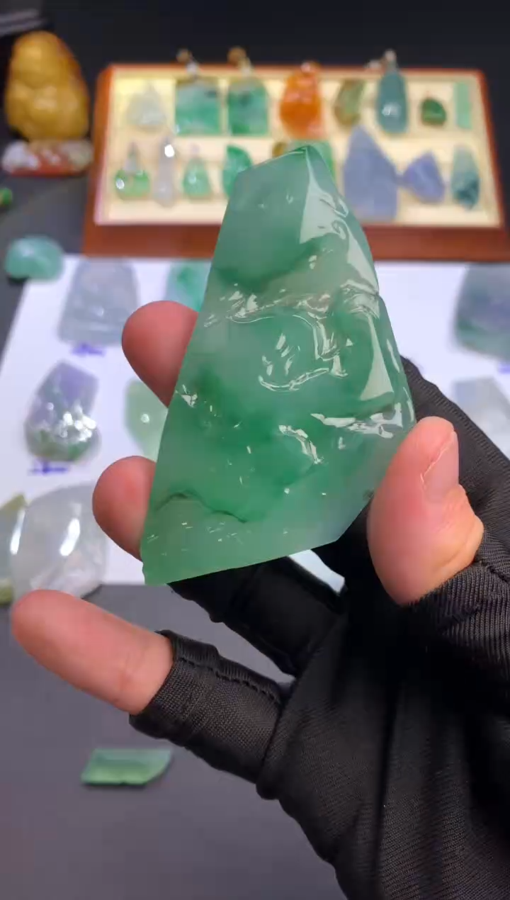 定制翡翠未镶嵌天然翡翠裸石 （含工费）