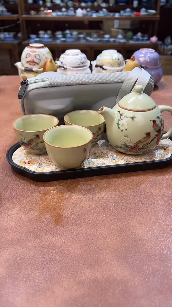 真的很便宜会开片的旅行茶具
