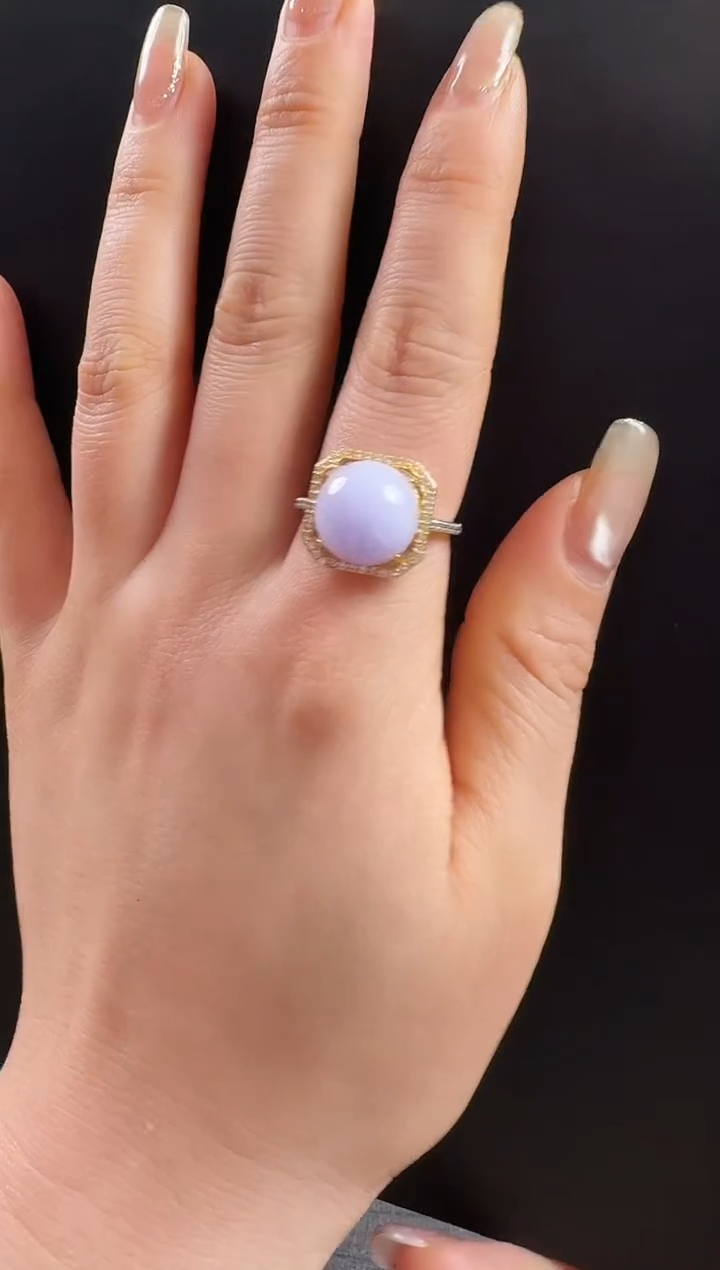 银S925镶嵌戒指翡翠戒指