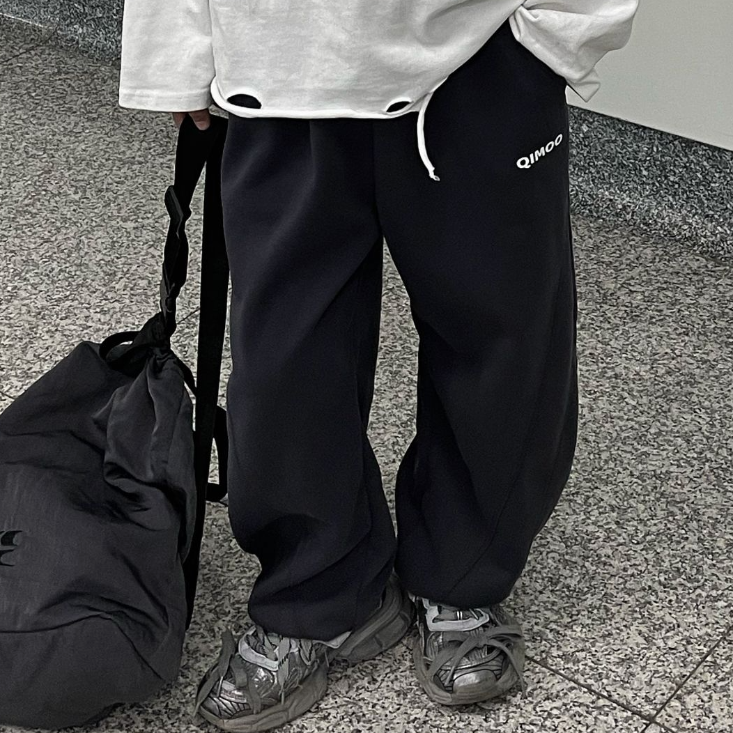 Qimoo/淇木秋季男女童百搭宽松休闲裤束口卫裤长裤QSS1KC681X