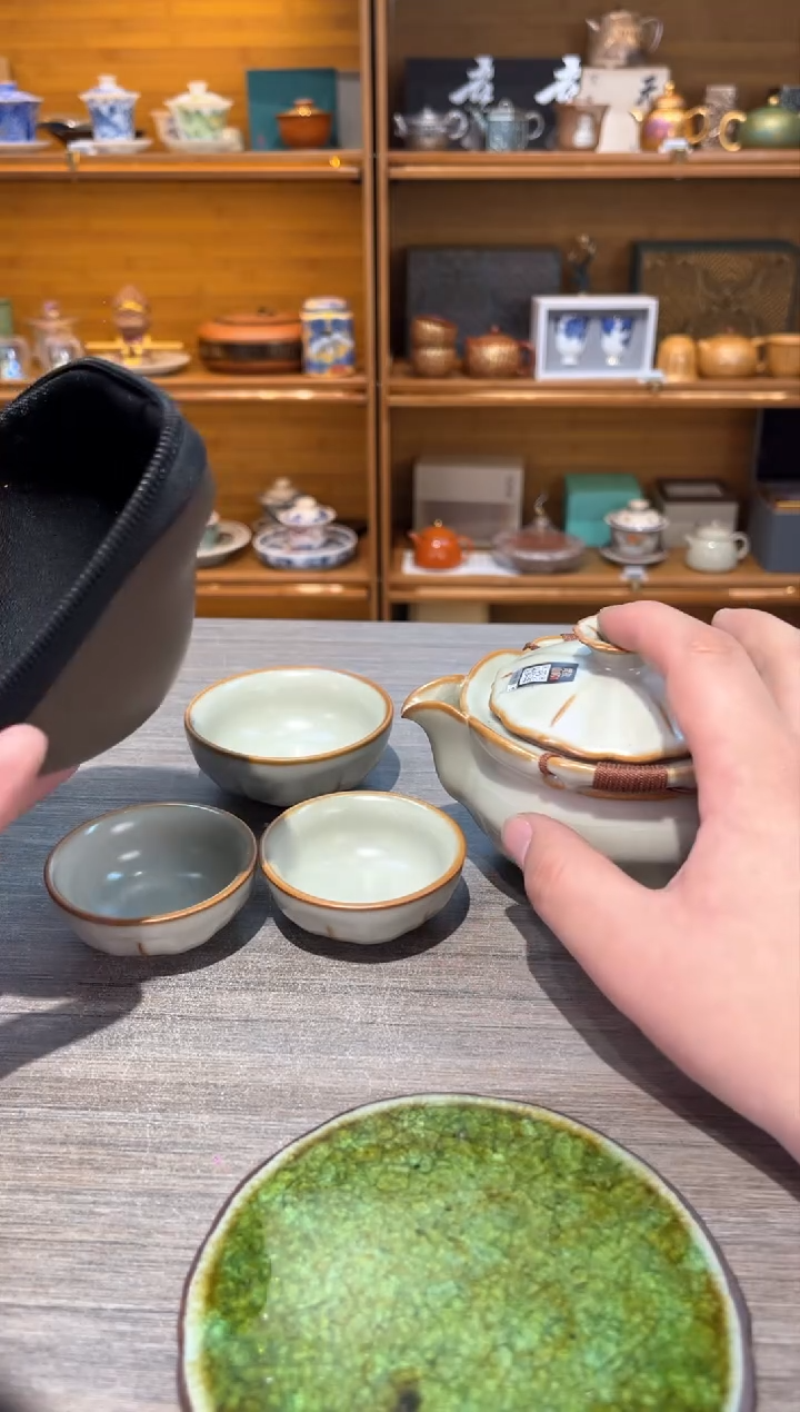 【闪购商品】黄手抓加三杯茶具茶具
