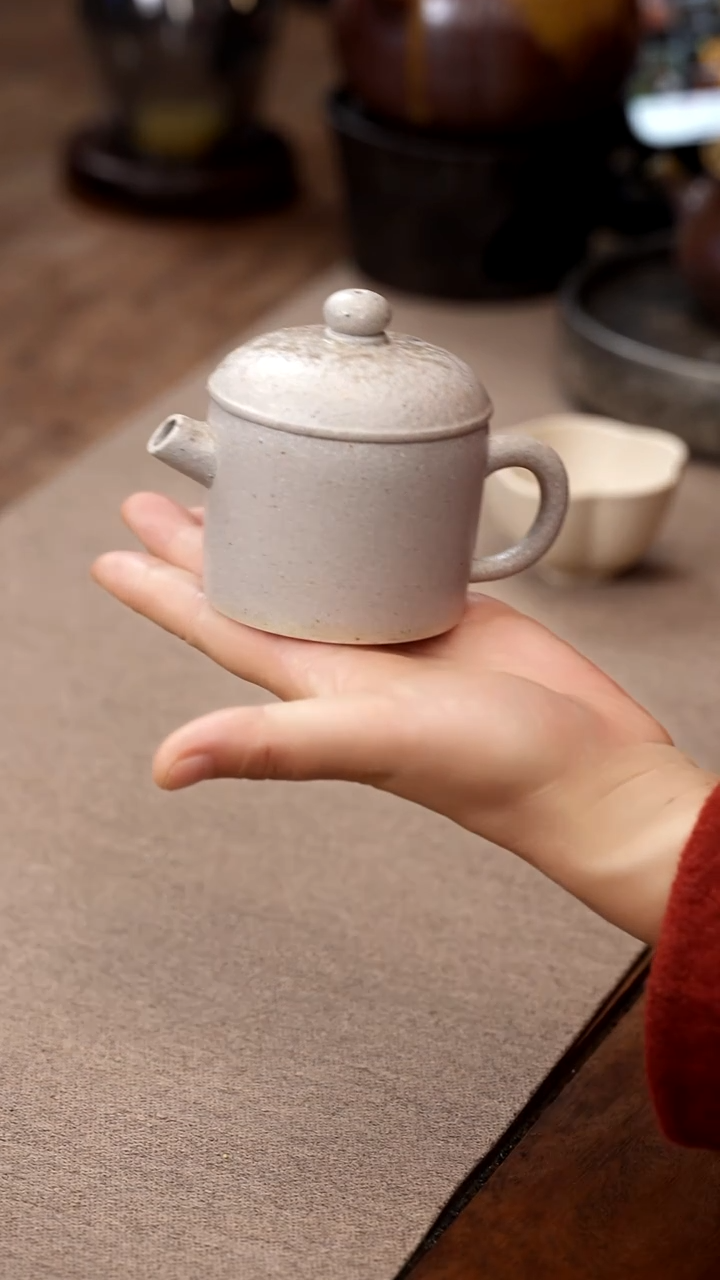 茶壶紫砂白泥盖壶