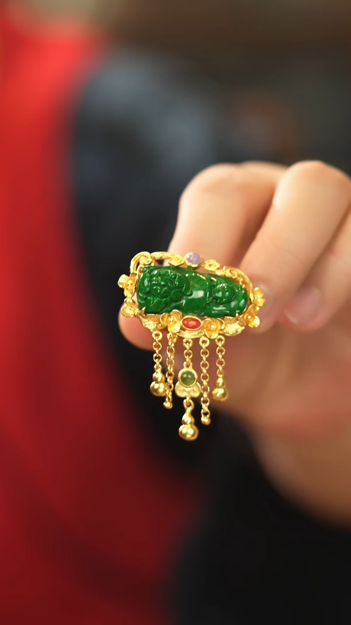 【闪购商品】翡翠戒指银S925镶嵌新款