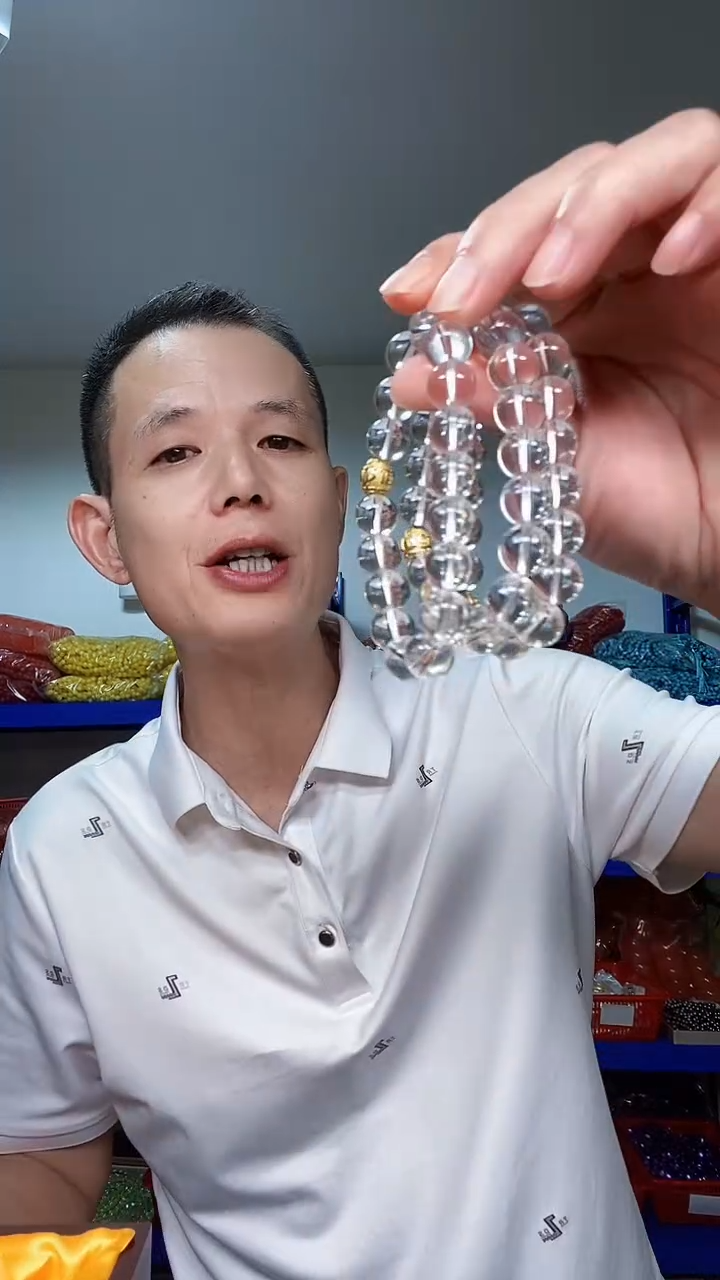 颈饰未镶嵌水晶R003天然冰洁白系列水晶手串12mm+