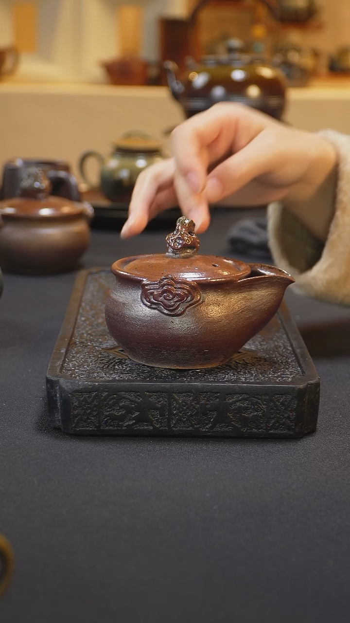 紫砂柴烧纯自然柴烧