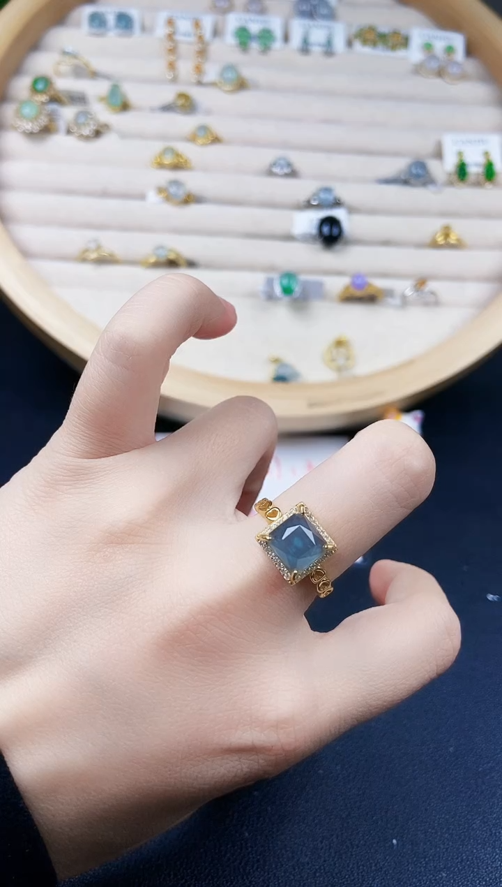 【闪购商品】翡翠戒指银S925镶嵌566464