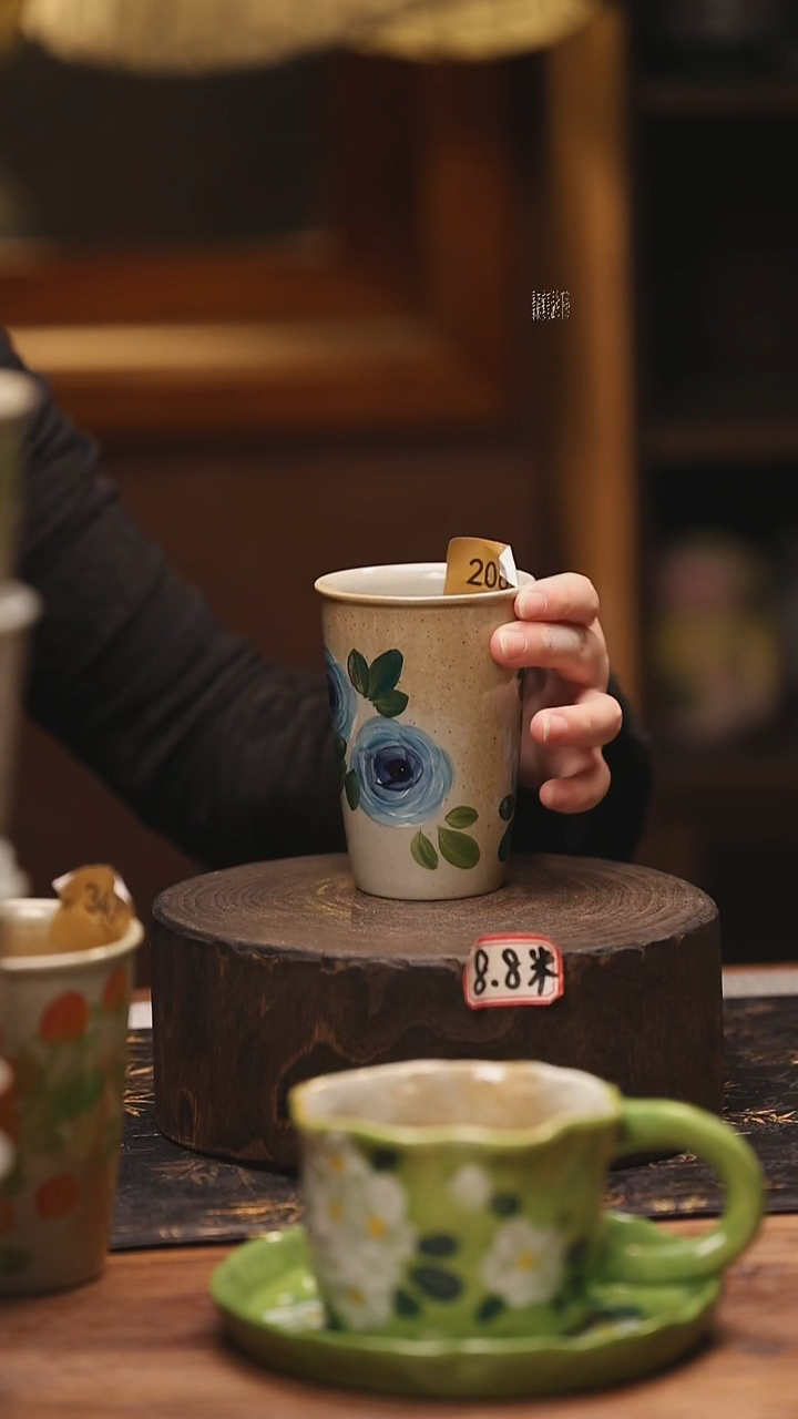 陶瓷景德镇高温釉下手绘陶瓷@L206@