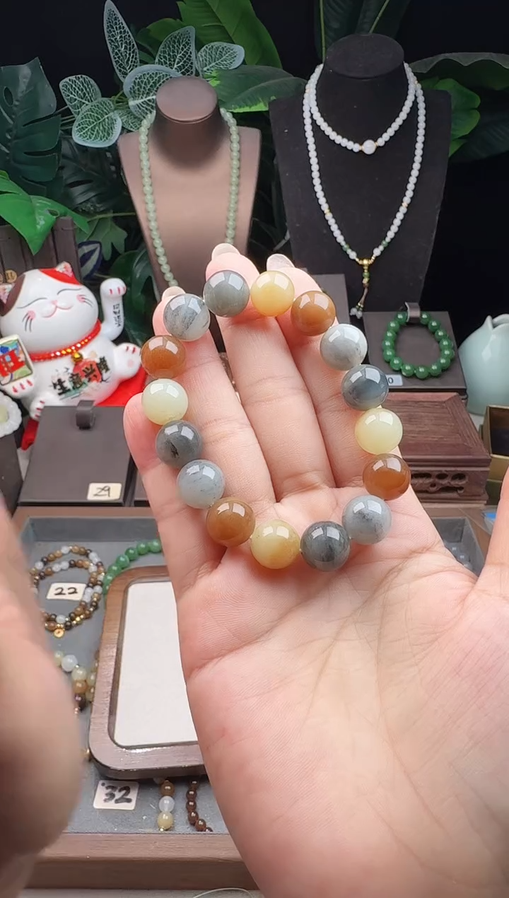 未镶嵌手串和田玉精品12m楼兰风多宝手串