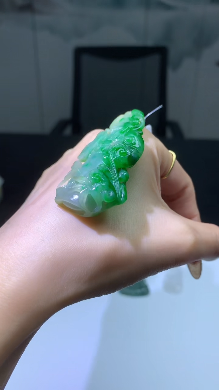 【闪购商品】定制翡翠未镶嵌003ee-毛货竹节送金扣18