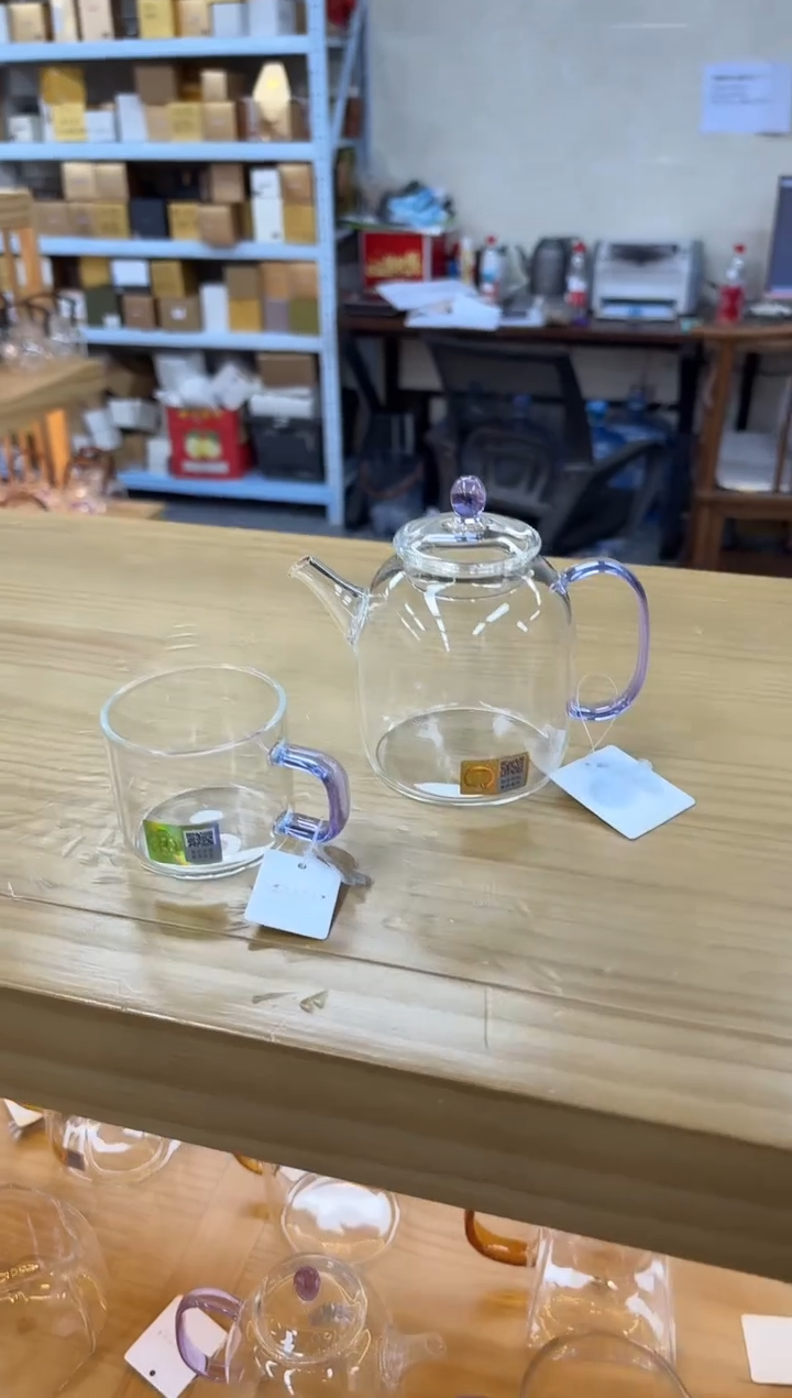 禾器宴辰壶浅紫色+禾器清禾杯一个装