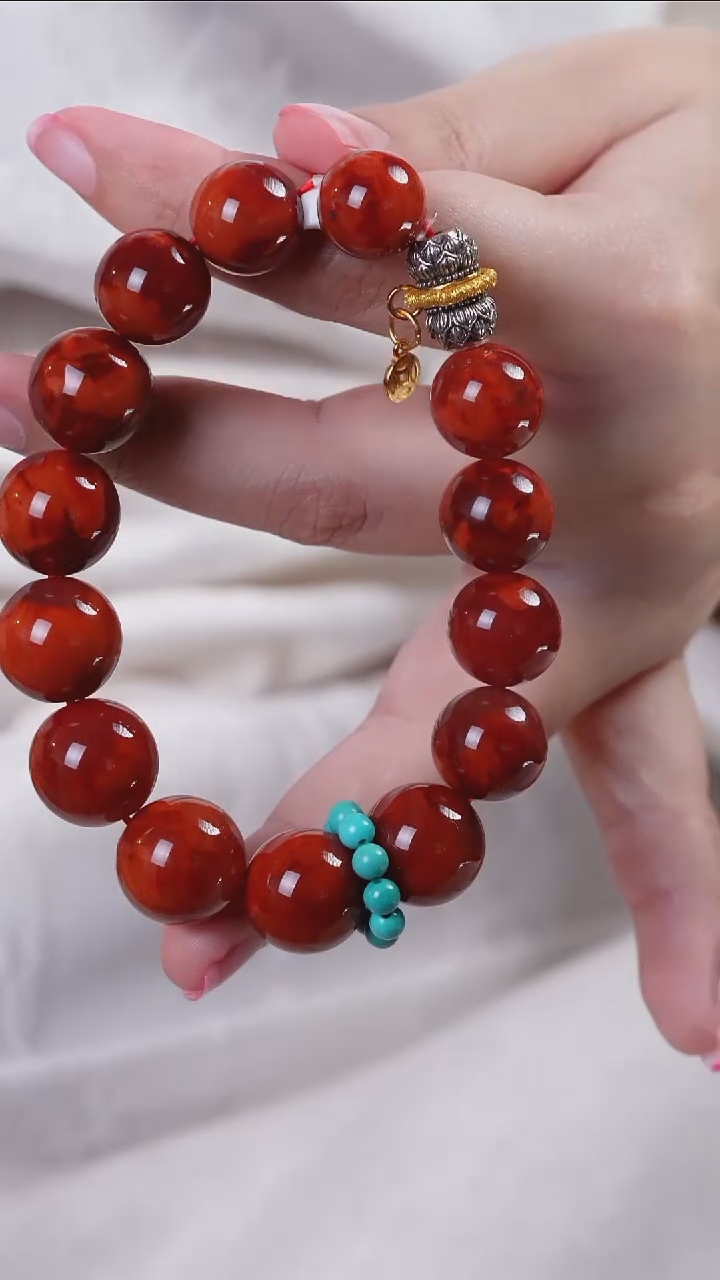 【闪购商品】南红玛瑙手串未镶嵌设计款@@SJ1531-LP手工