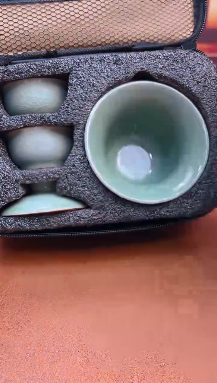 陶瓷茶具摆件旅行套组