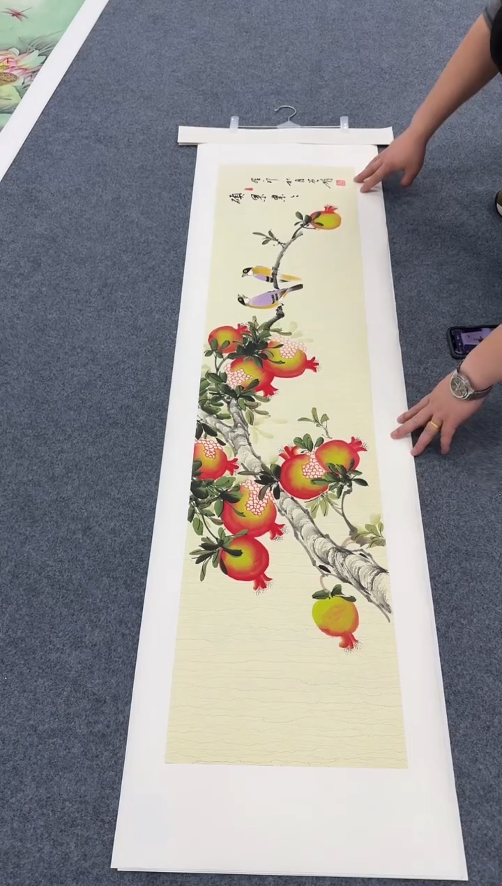 国画石榴/荔枝/花鸟同类型随机