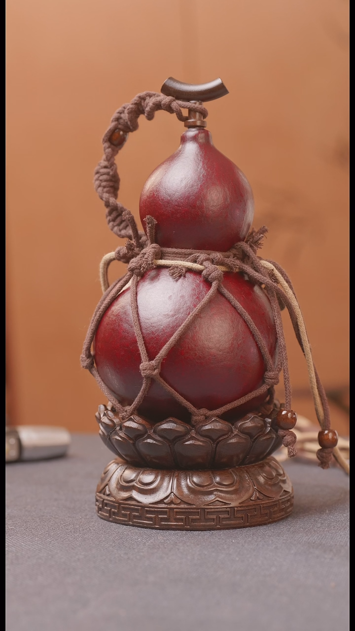 1407号链接精品大漆葫芦现货现发[一物一拍]不包含莲花底座500ml