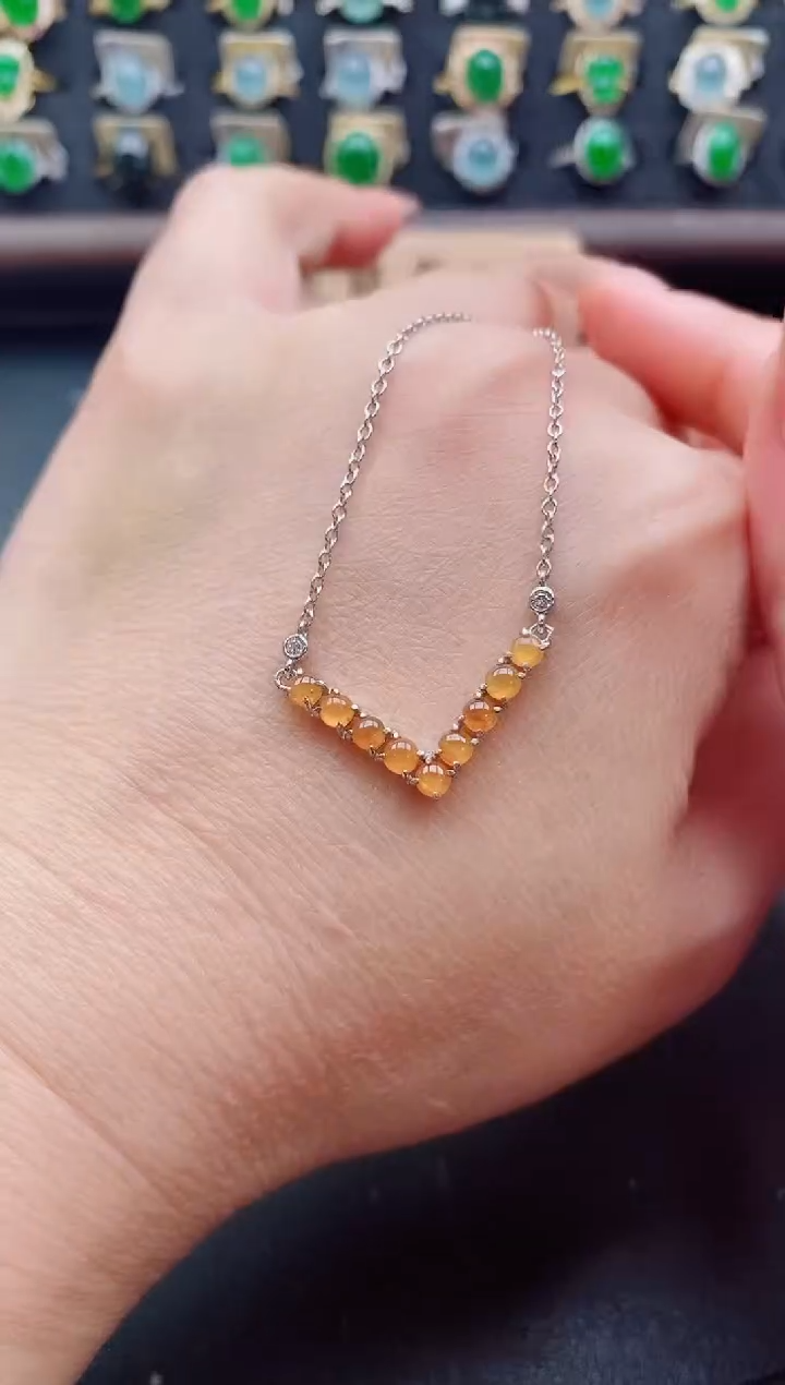 套链银S925镶嵌翡翠1