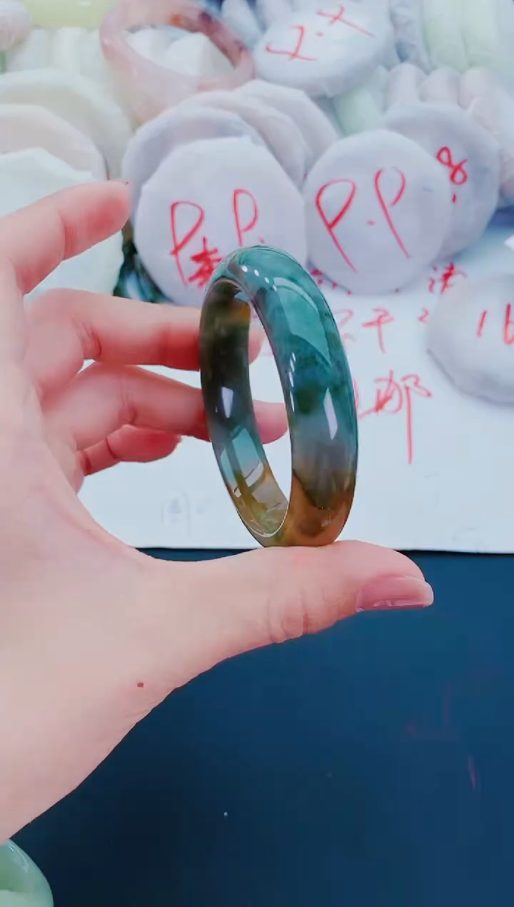 未镶嵌手镯石英质玉M164-54-55