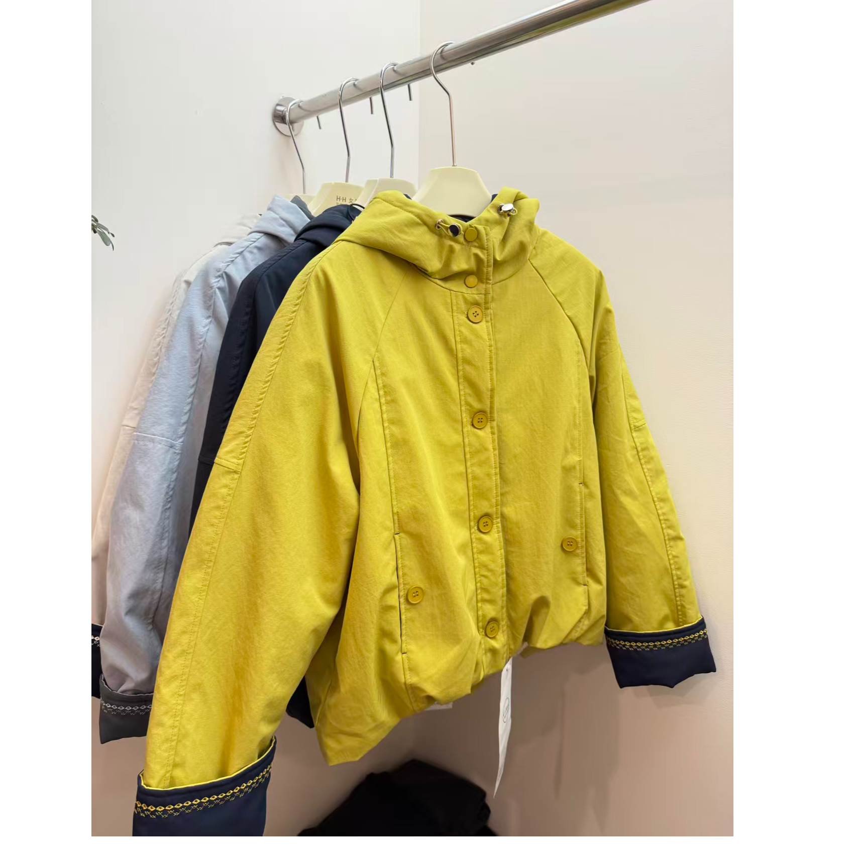 H.H女装小火炉 加绒加厚2025冬季宽松韩版连帽派客服外套女棉服